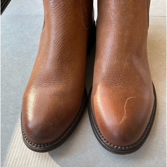 Franco Sarto Tan Leather Halford Booties Sz. 9 - Picture 4 of 8
